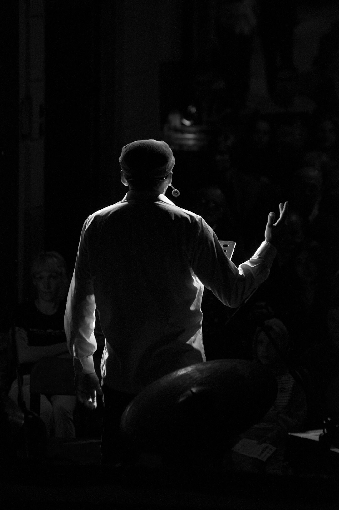 charismatic speaker on stage