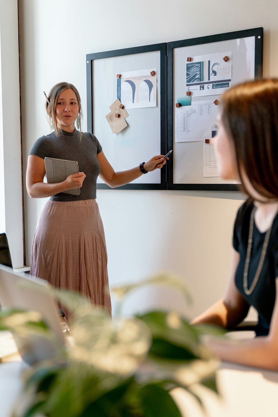business presentation in office